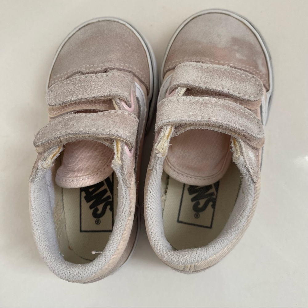 Vans Toddler Old Skool V sneakers in a light pink and suede, 6.5 - Picture 5 of 15